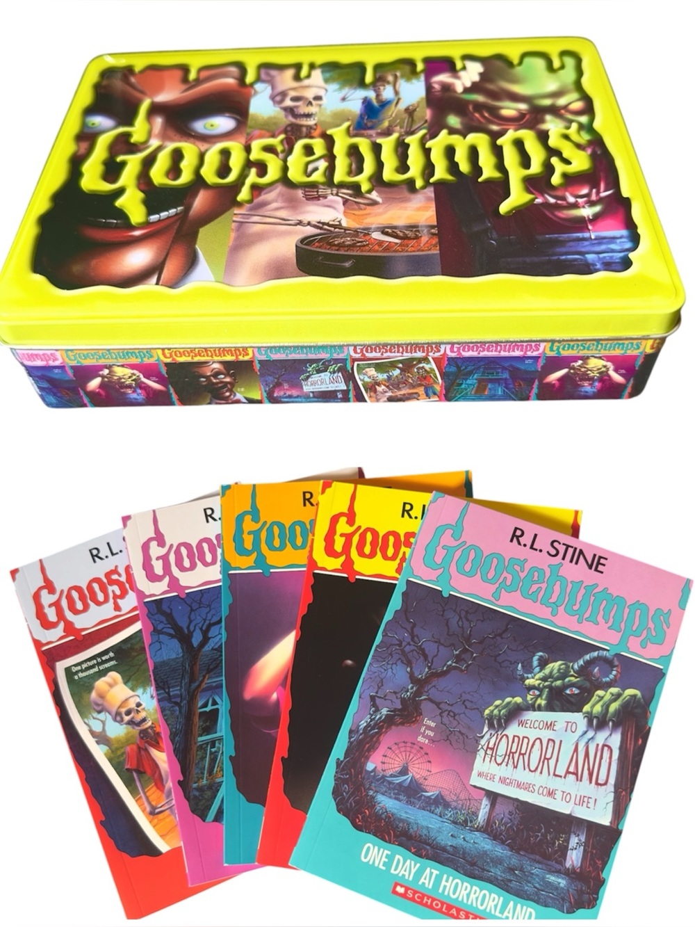 Goosebumps Retro Scream Book Collection Limited Edition Tin Box Set Paperback